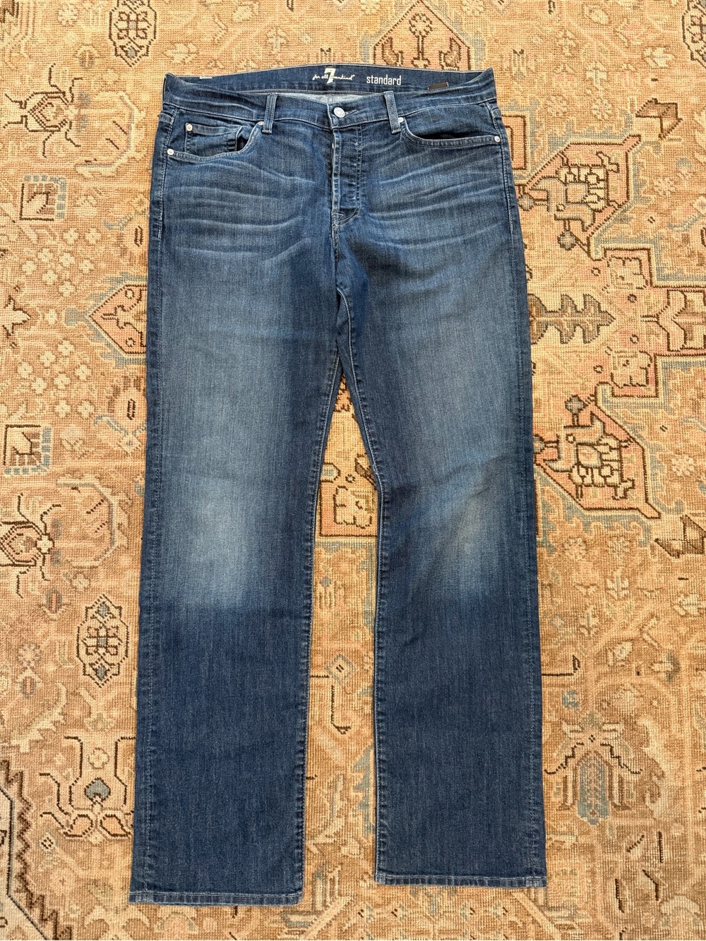 7 For All Mankind Men's Straight Leg Jeans in Indigo